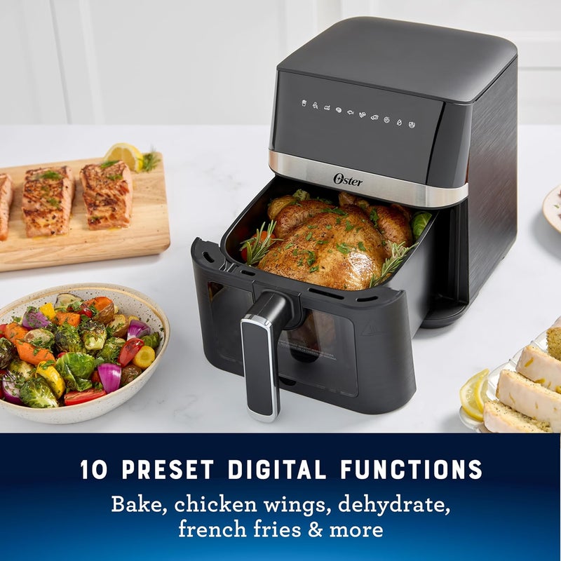 Oster Compact Air Fryer, 4-Quart Digital Airfryer with Window, Easy-to-Use Countertop Air Fryer - Image 2